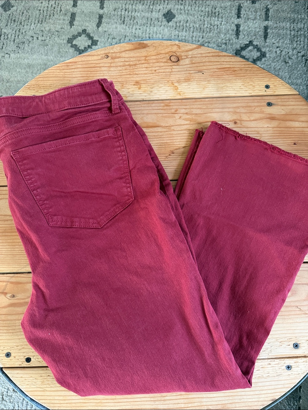 NYDJ Women's Flare Jeans in Deep Maroon